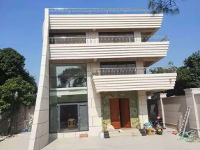 華喆仿石漆-逢簡水鄉自建房外墻翻新